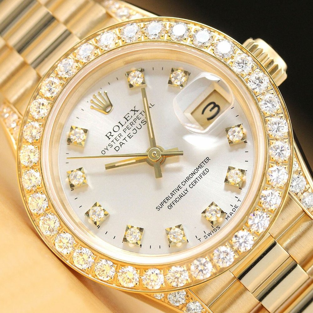 Rolex President 18k Datejust Ladies Watch w/ factory box and hang tag!